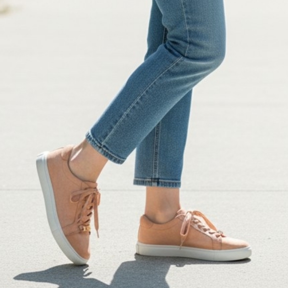 Kenneth Cole Reaction Joey 5 Microfiber Sneakers Blush Metallic Shoe Fall